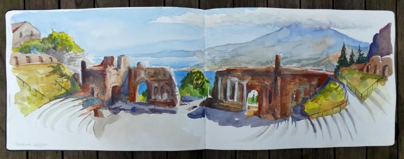 Aquarell auf Reisen