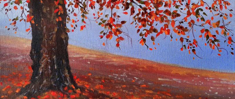 Herbstlandschaft in Acryl