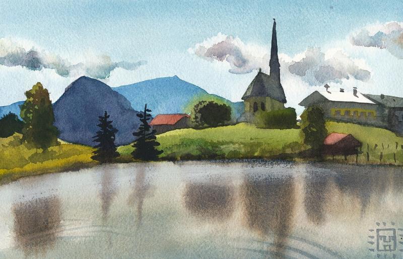 Let It Flow - Aquarell Nass-in-Nass
